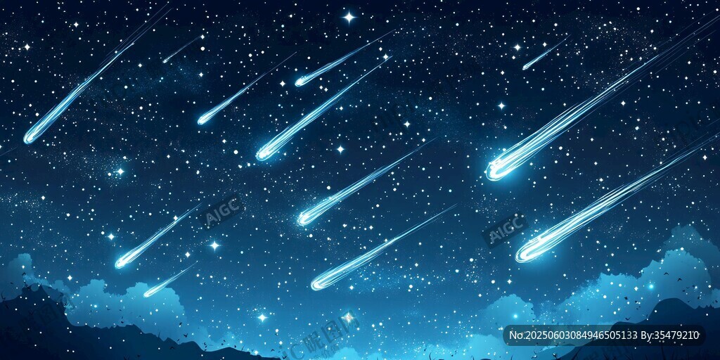夢(mèng)幻流星劃過夜空