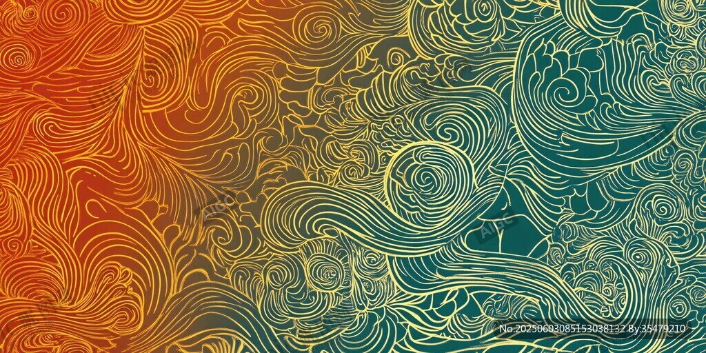 漸變色彩的抽象線條圖案