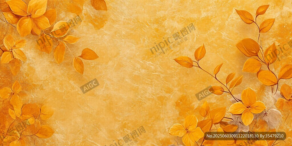 金黃花卉背景 盡顯自然之美