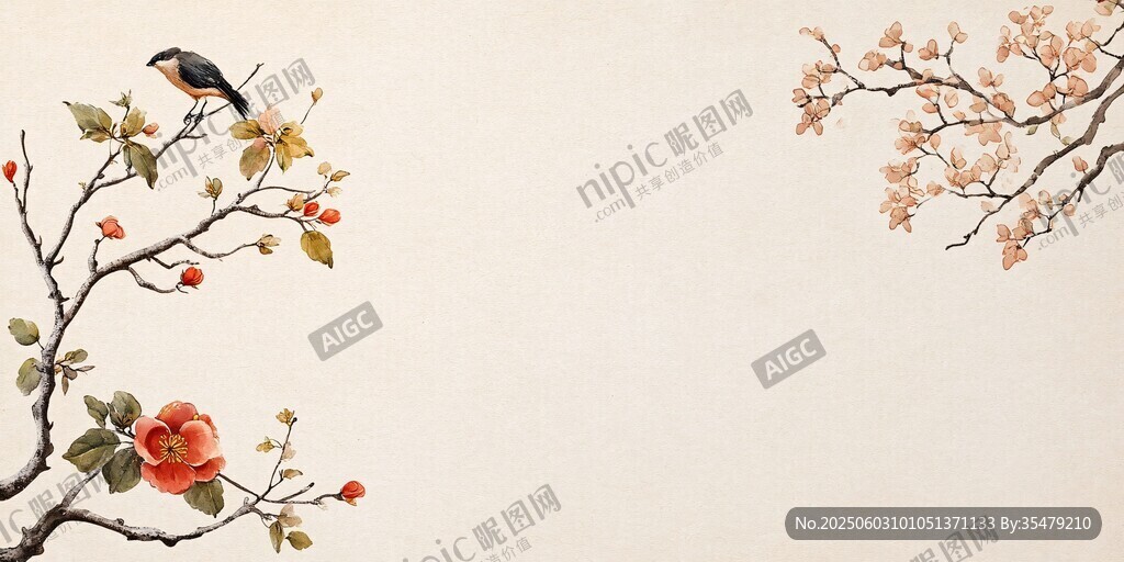 花鳥(niǎo)圖繪 中式雅致意境