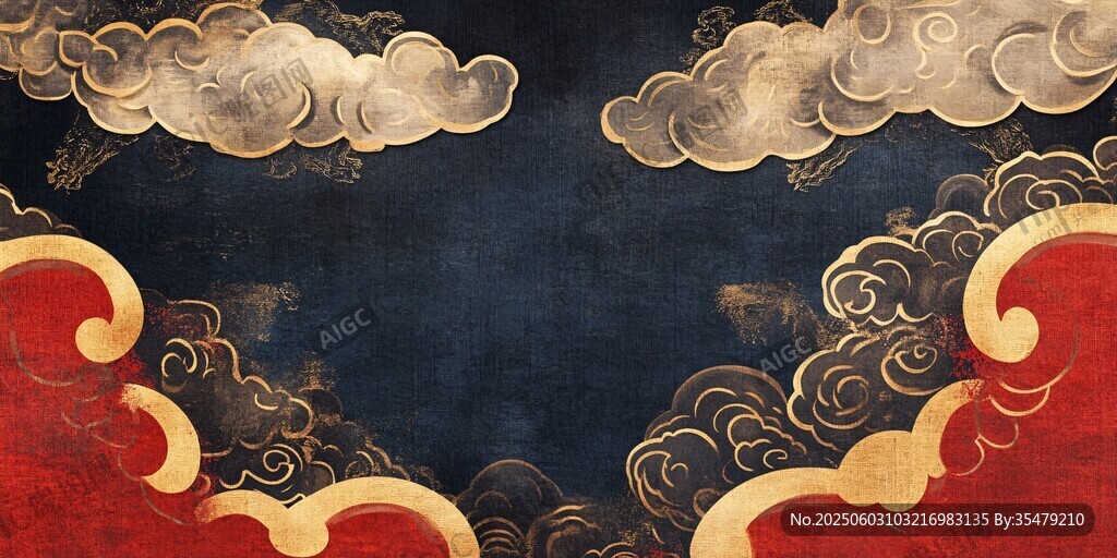 中式云紋背景圖
