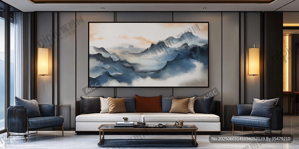 現(xiàn)代中式風(fēng)客廳優(yōu)雅景致