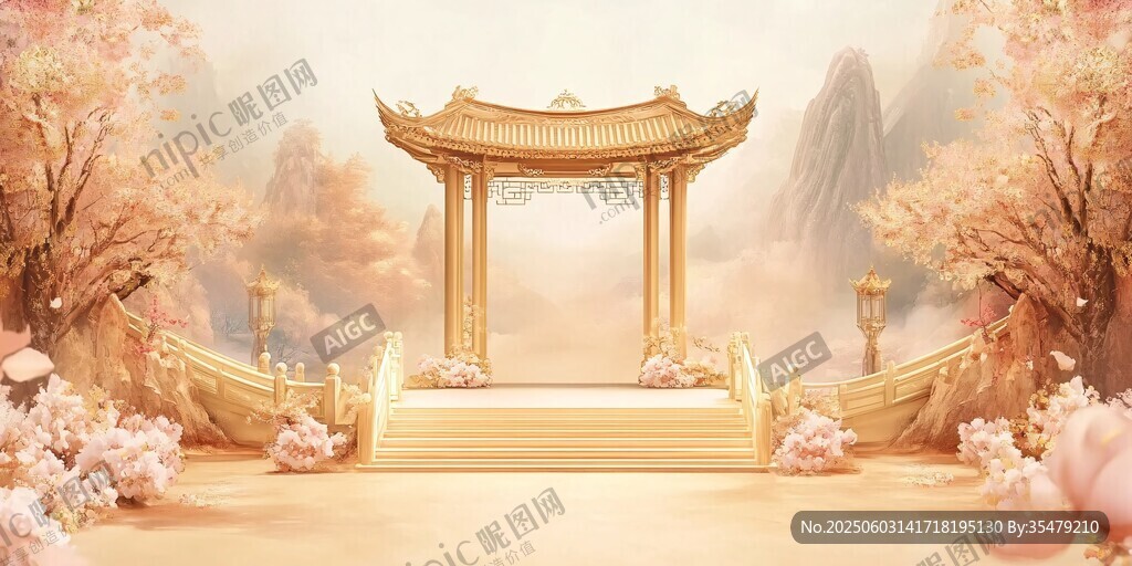 古風(fēng)中式浪漫婚禮場(chǎng)景