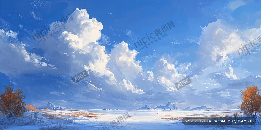 冬日晴空下的曠野美景