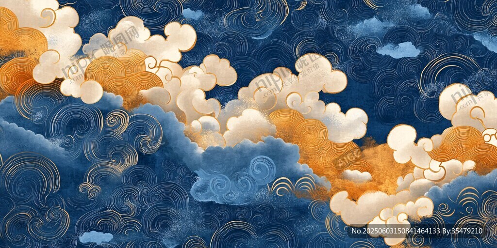 中式云紋背景 古典祥瑞風