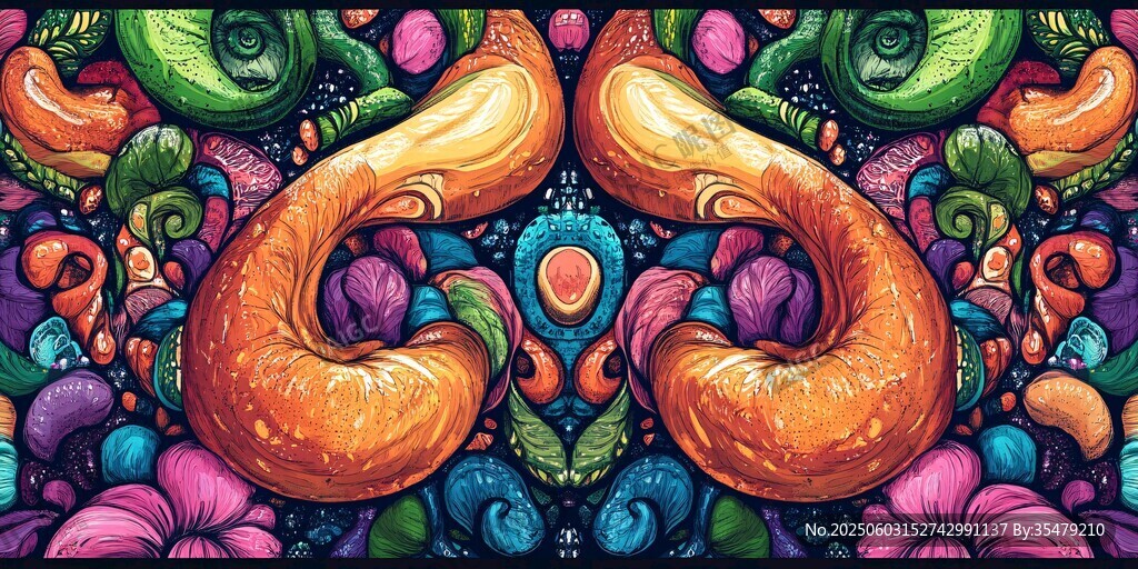 奇幻多彩的對稱抽象圖案