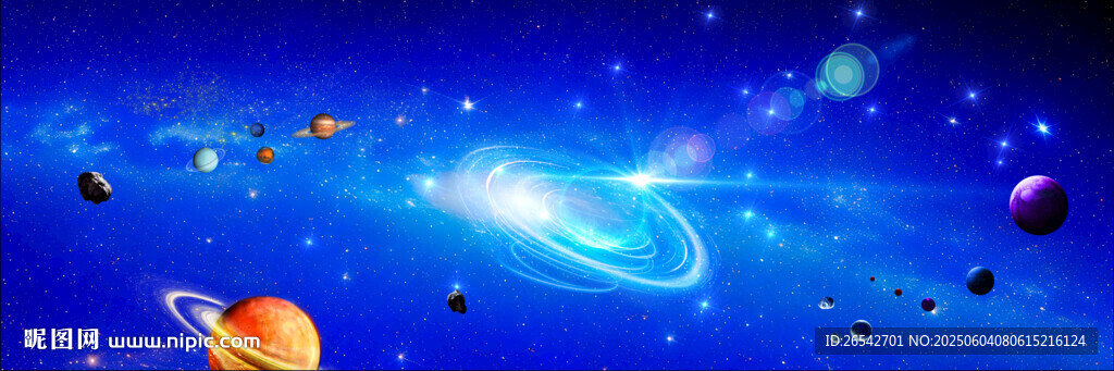 銀河星球外太空隕石宇宙星空背景