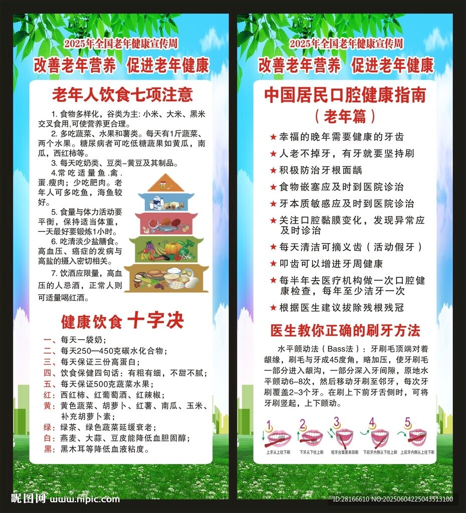 老年健康宣傳周展架