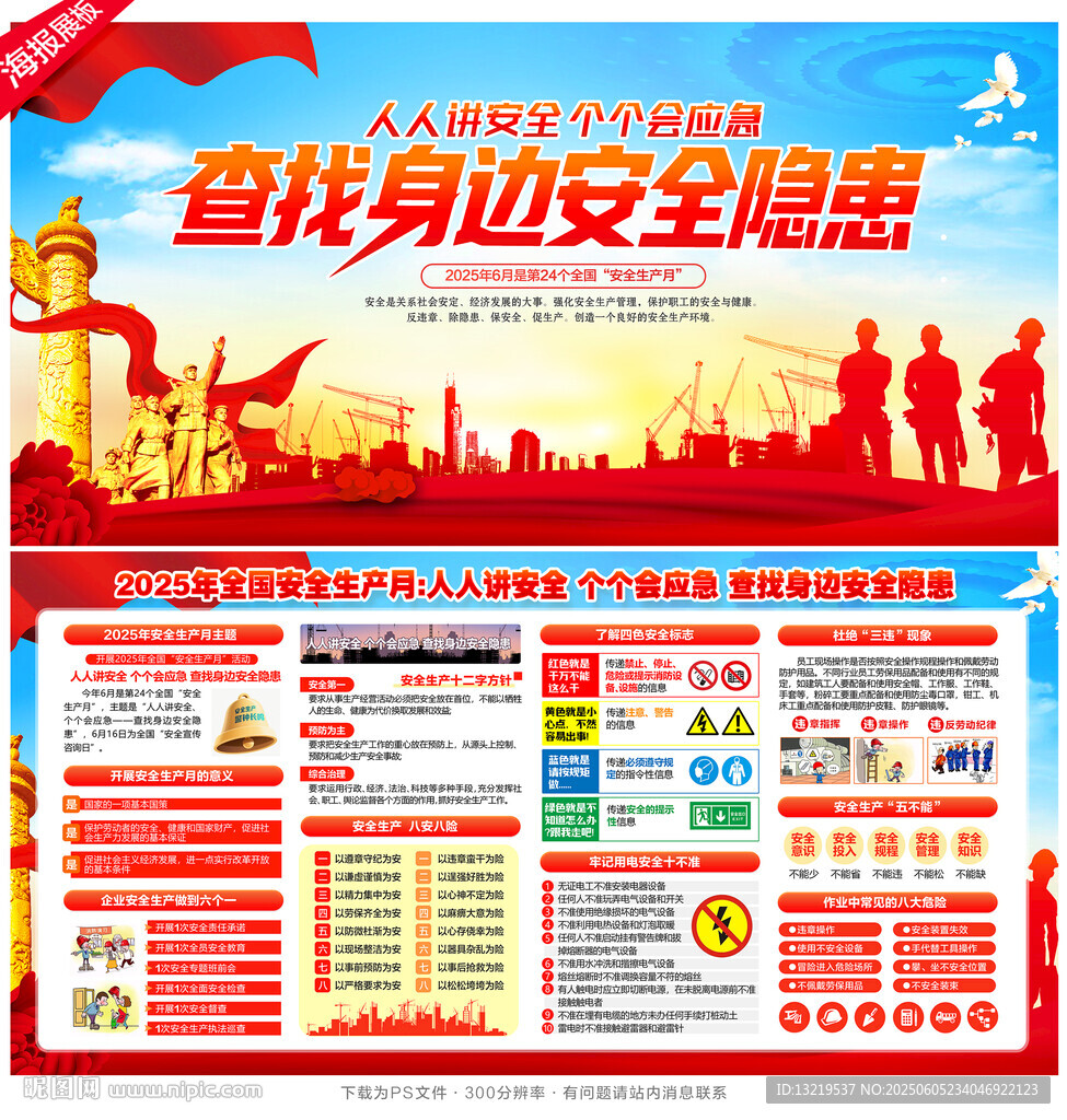 2025年安全生產(chǎn)月展板