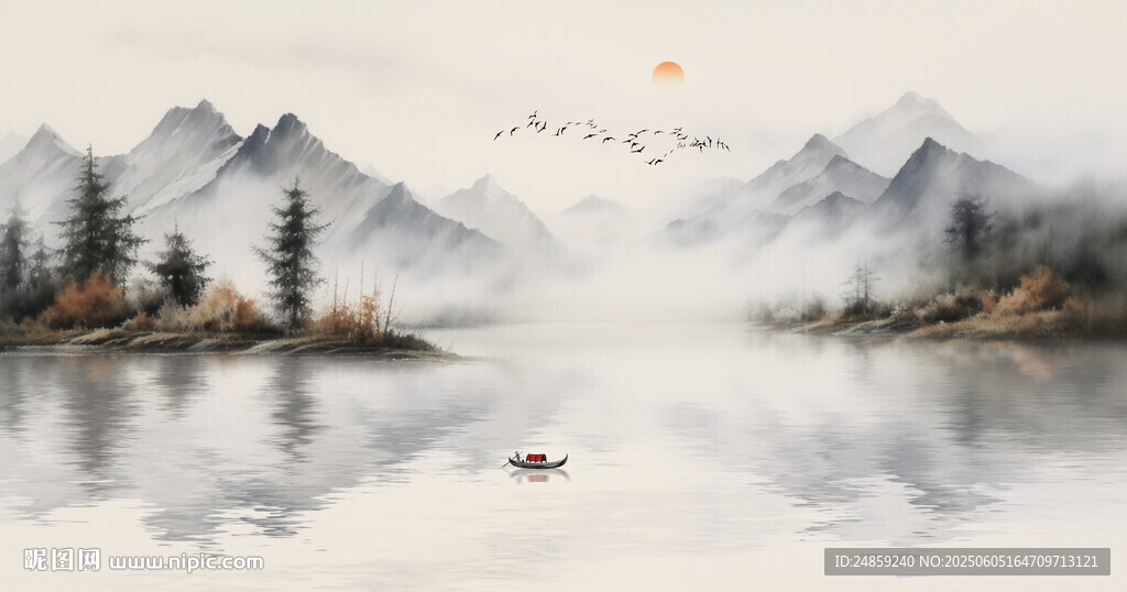 意境山水背景
