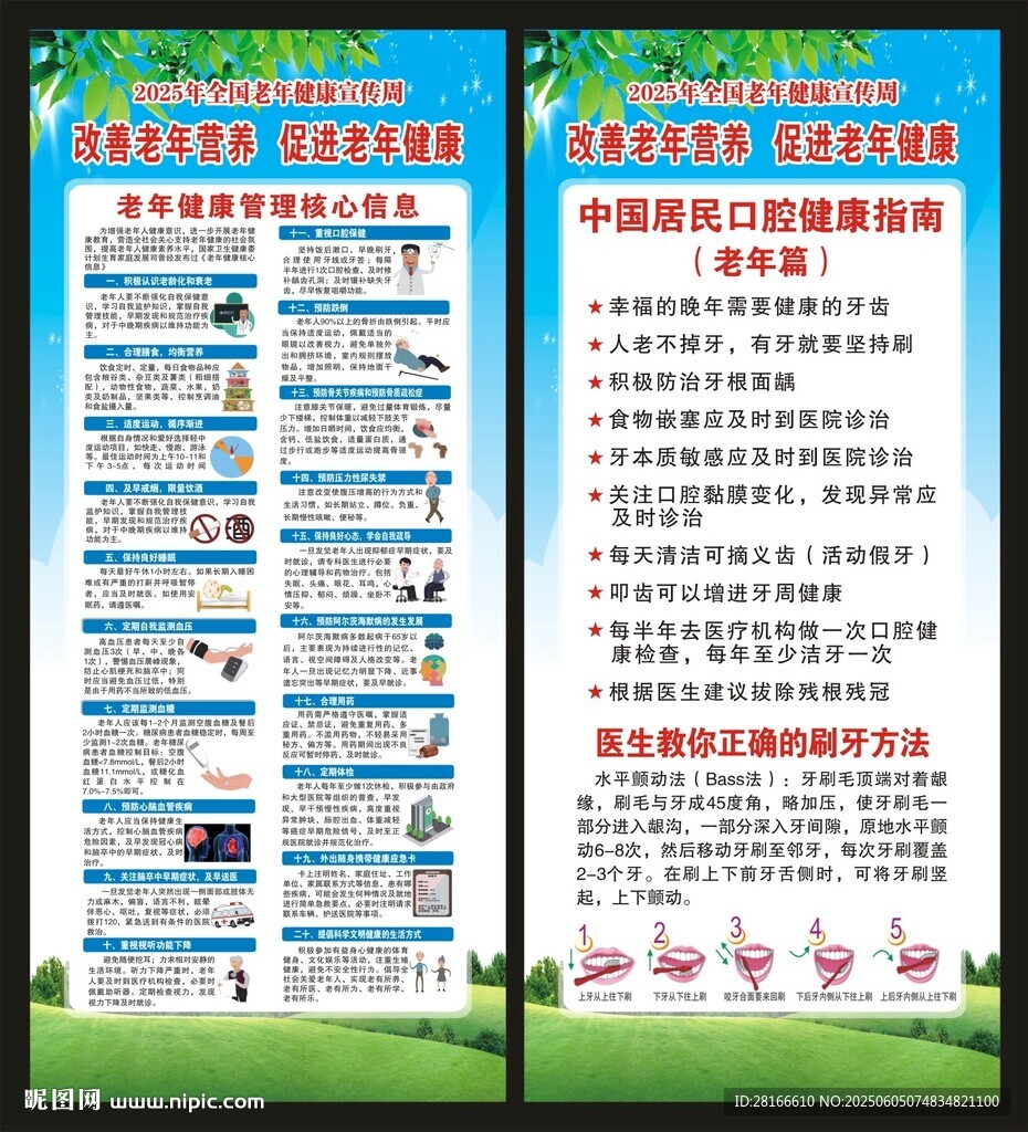 老年健康宣傳周展架