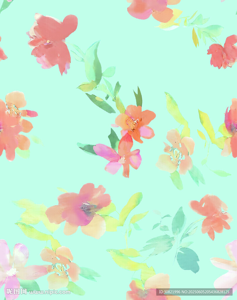 清新花卉圖案背景