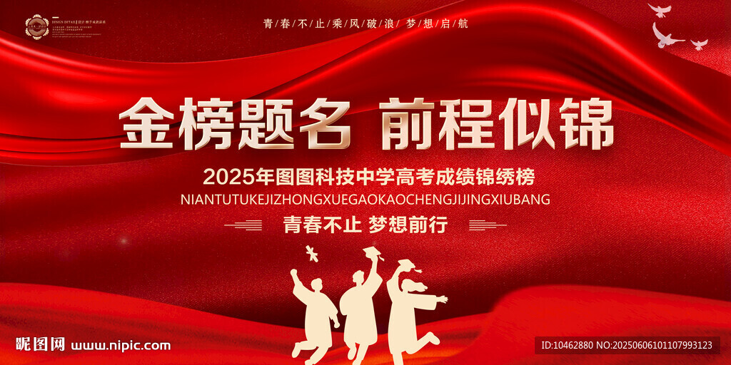 高考畢業季金榜題名前程似錦