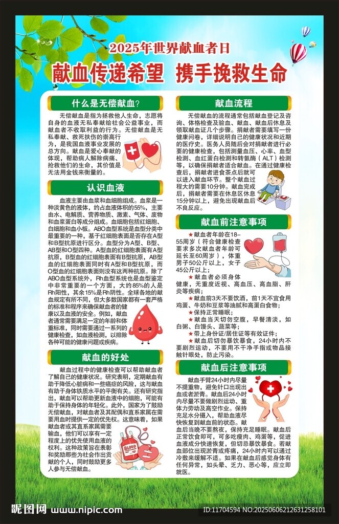 世界獻血者日海報