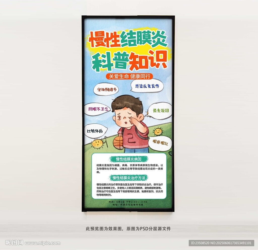 慢性結膜炎科普知識海報