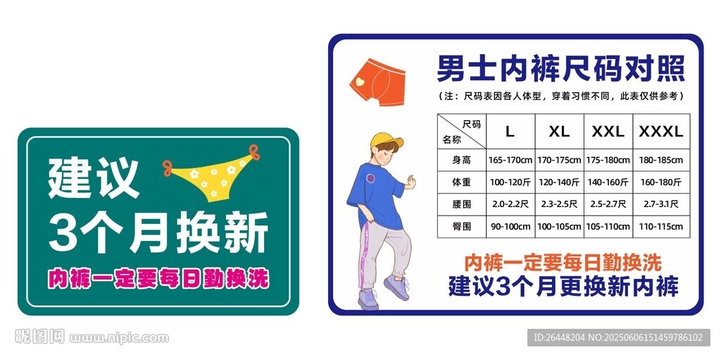 內(nèi)褲尺碼