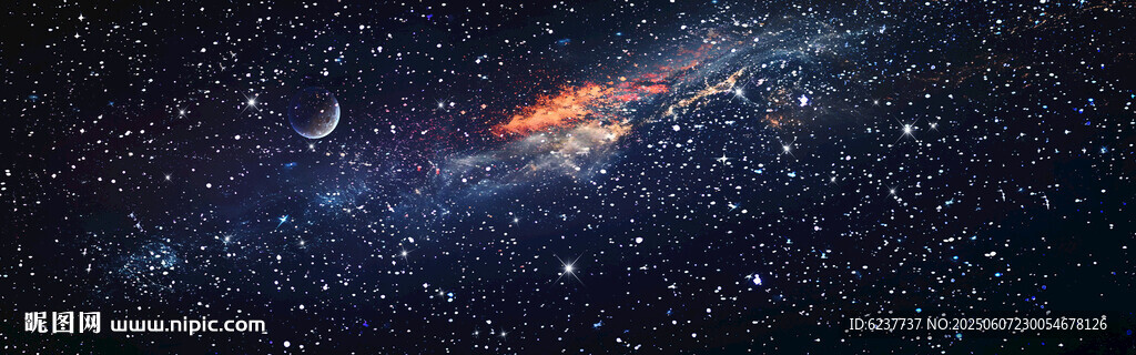 黑色宇宙星空背景墻