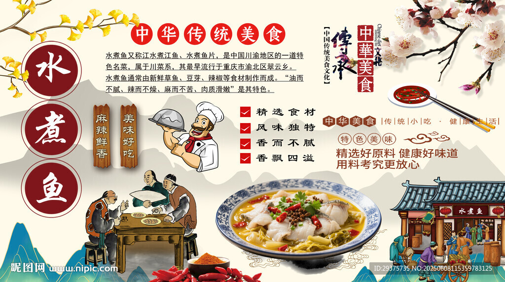 水煮魚(yú)背景墻