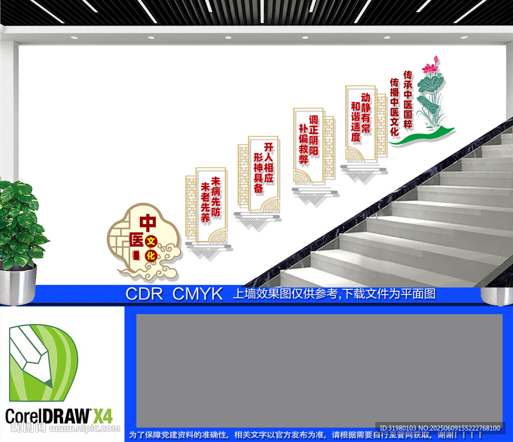 中醫(yī)樓梯文化墻