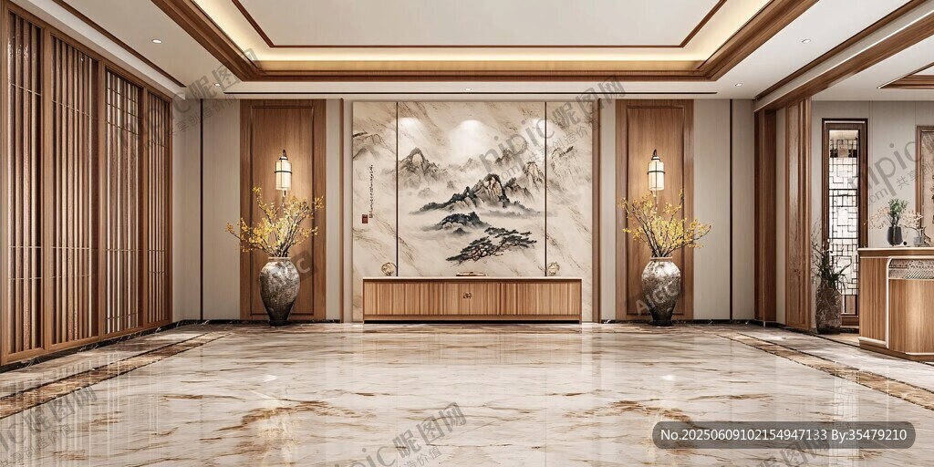 中式大氣典雅風格接待大廳