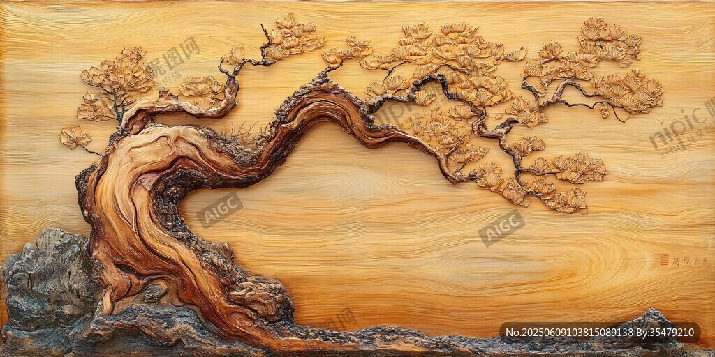 木雕迎客松 精湛工藝展現(xiàn)