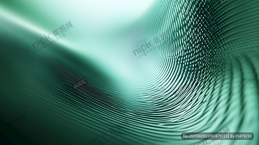 綠色科技感線條抽象背景圖