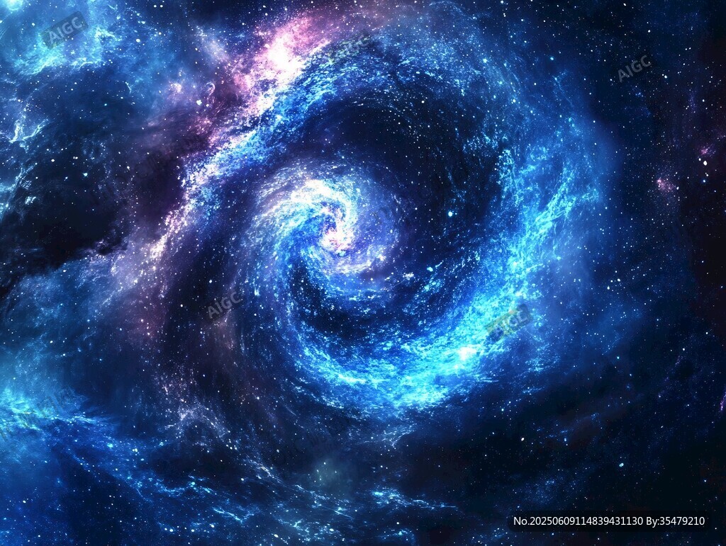 夢幻螺旋星系太空圖景