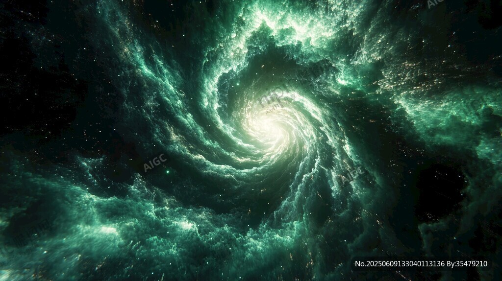 夢幻綠調(diào)宇宙漩渦奇觀