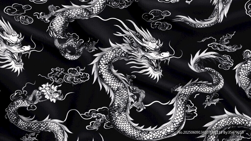 龍紋錦緞圖案