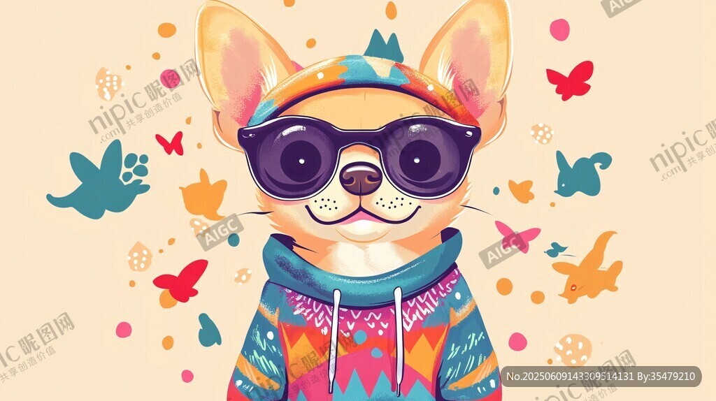 時尚萌犬的多彩夢幻世界