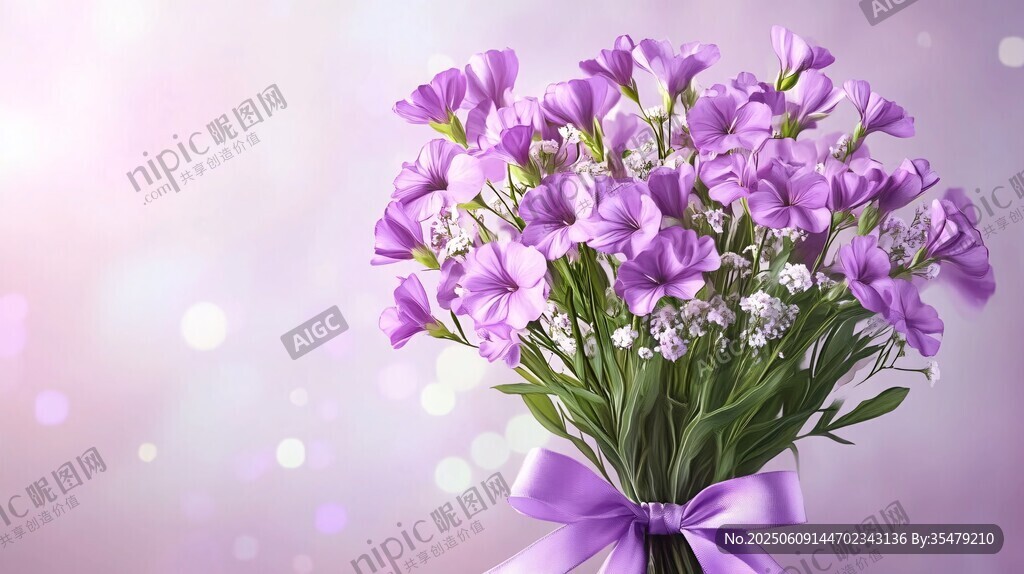 紫色花束 浪漫優(yōu)雅的視覺盛宴