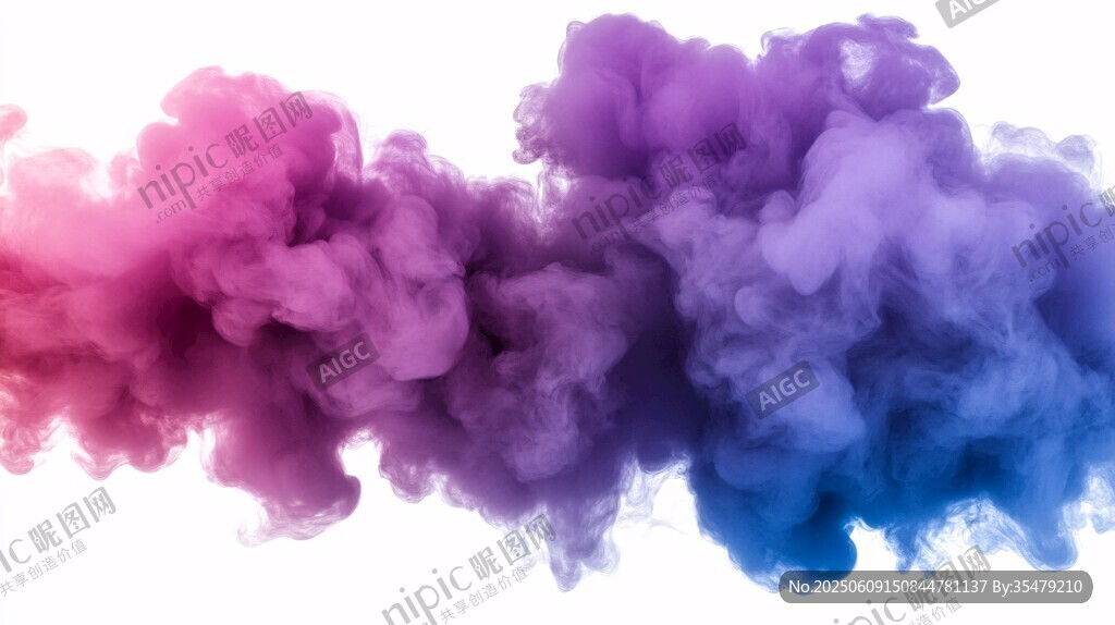 夢幻彩色煙霧特效畫面
