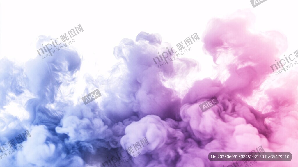 夢幻彩色煙霧特效畫面