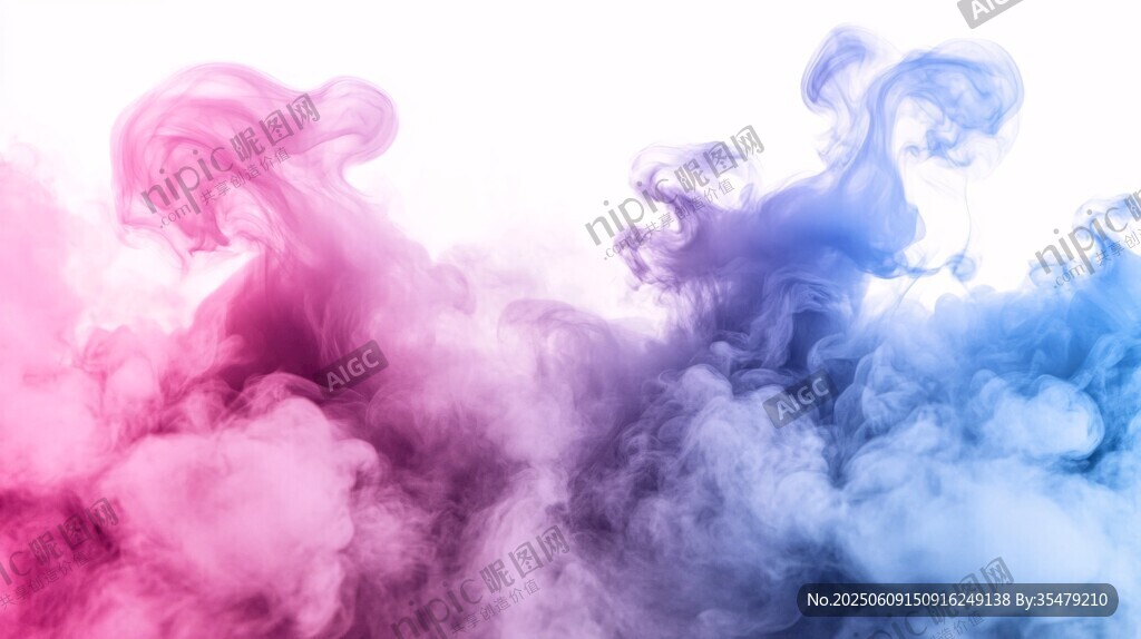 夢(mèng)幻彩色煙霧彌漫畫面