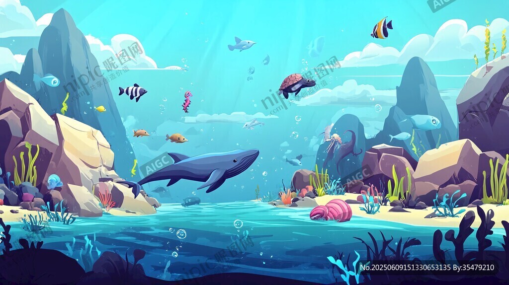 夢(mèng)幻海底世界海洋生物景觀