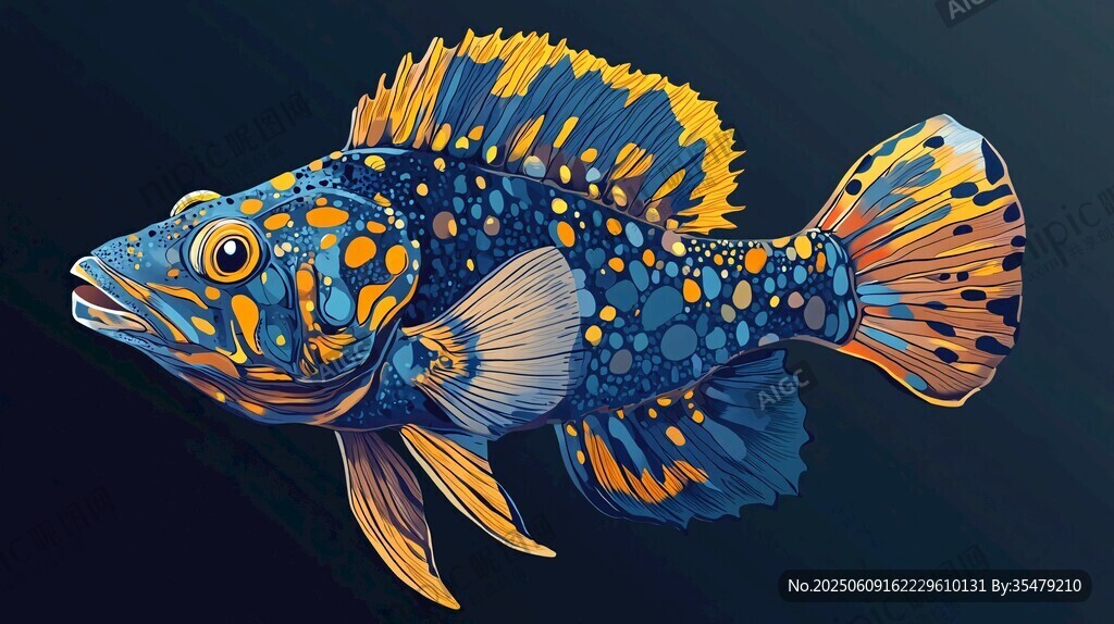 絢麗多彩的夢幻花紋海魚