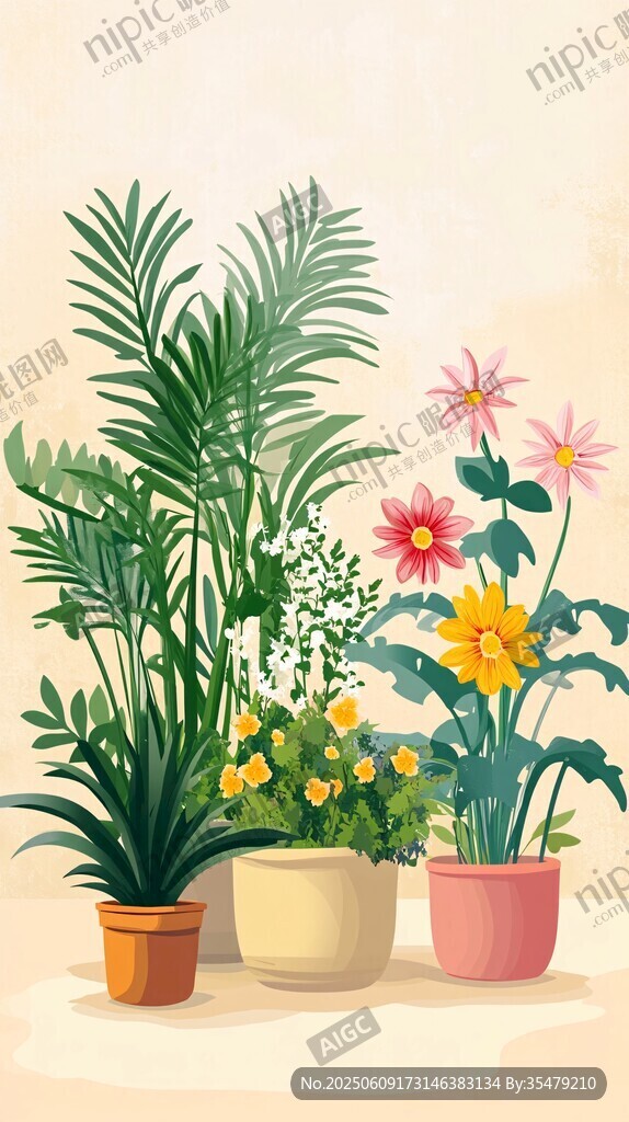 室內(nèi)多彩盆栽植物組合