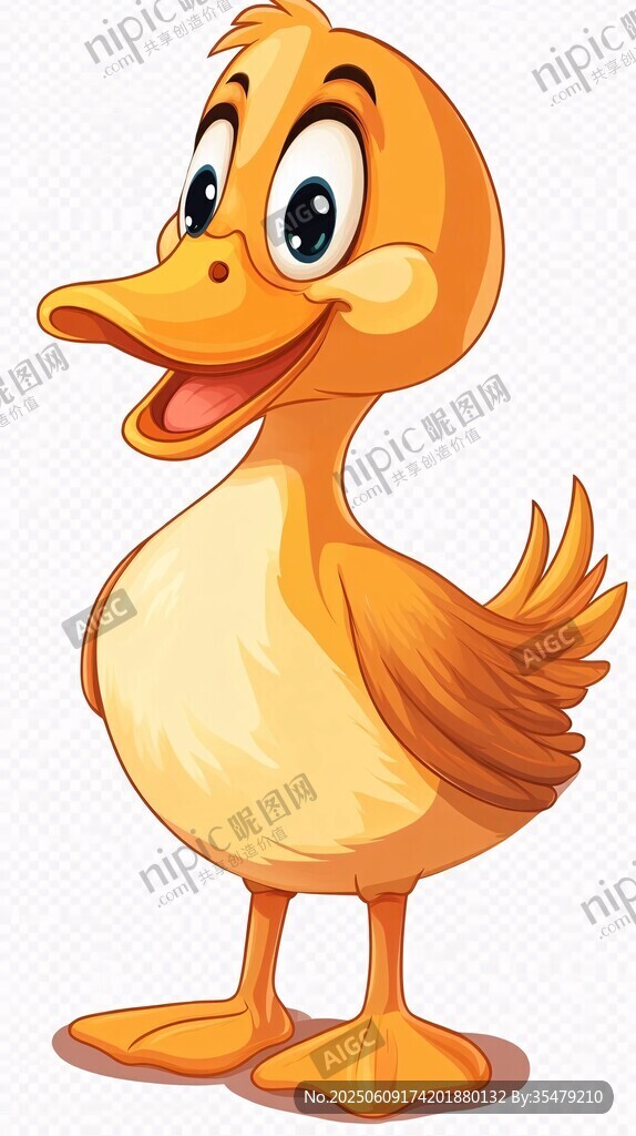 可愛小黃鴨卡通形象