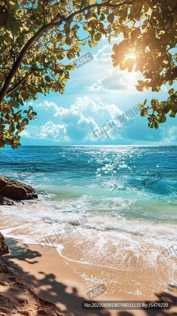 陽(yáng)光沙灘海景夏日風(fēng)光