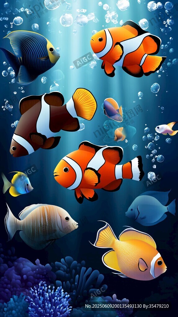海底多彩魚(yú)類(lèi)的歡樂(lè)世界