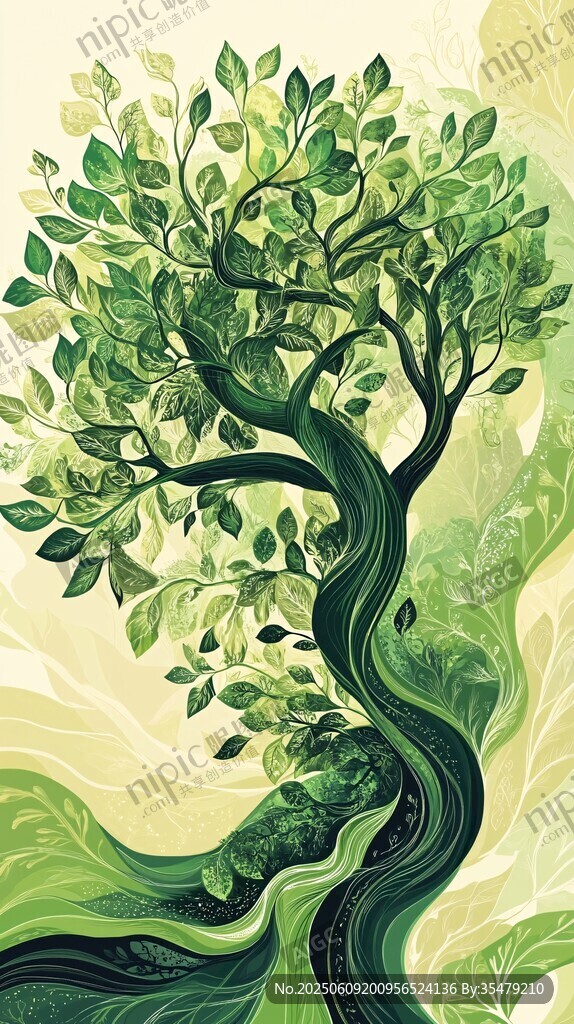 奇幻綠枝樹 自然夢幻之景