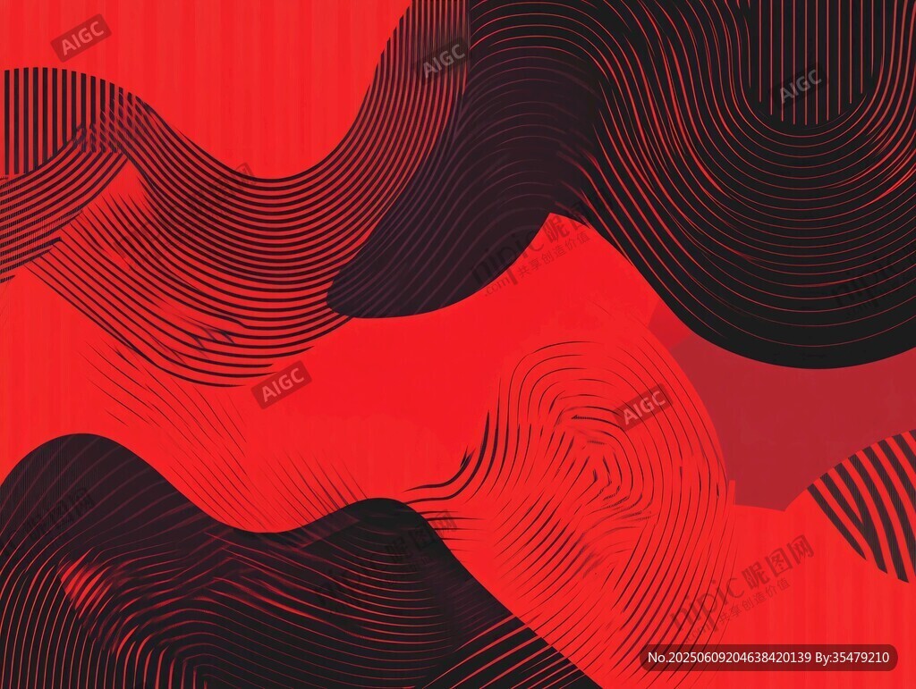 紅色動(dòng)感線條抽象背景圖