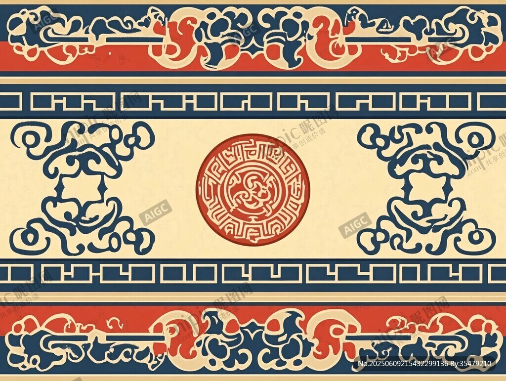 傳統中式古典花紋圖案