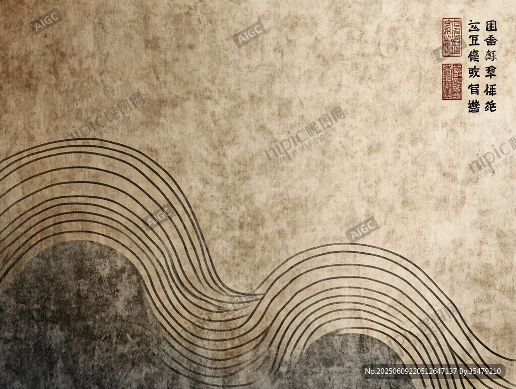中式復古風線條紋理背景圖