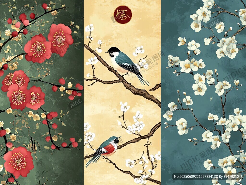 中式花鳥圖賞