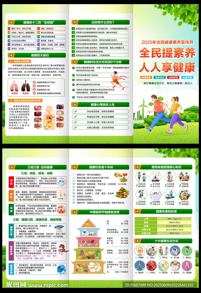 健康素養(yǎng)宣傳三折頁
