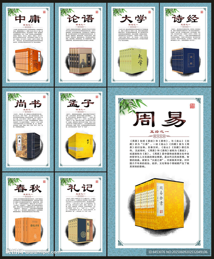 國(guó)學(xué)文化展板