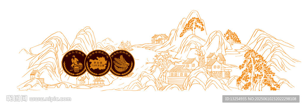 白酒插畫 釀酒圖