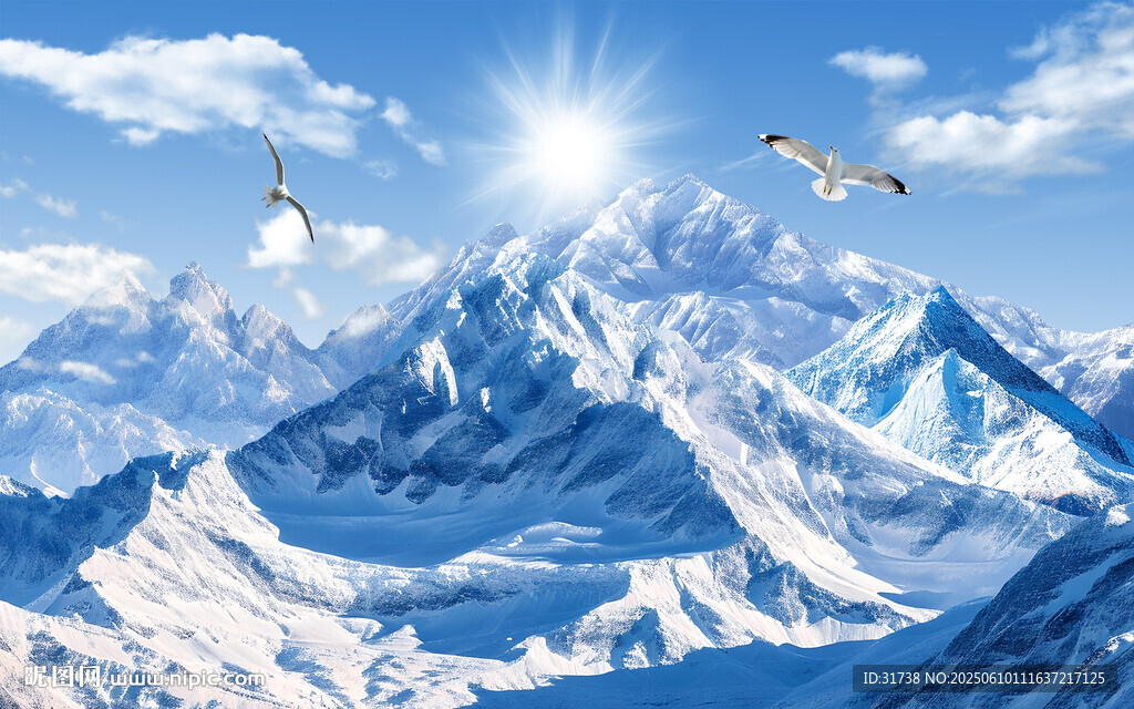 雪山背景墻