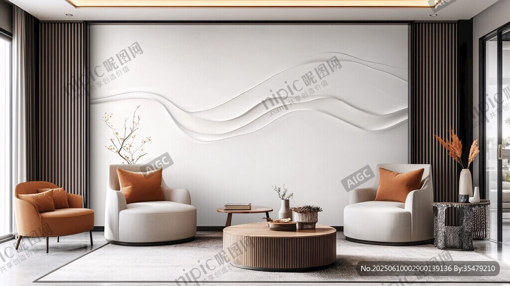 現(xiàn)代簡約風(fēng)客廳優(yōu)雅場景